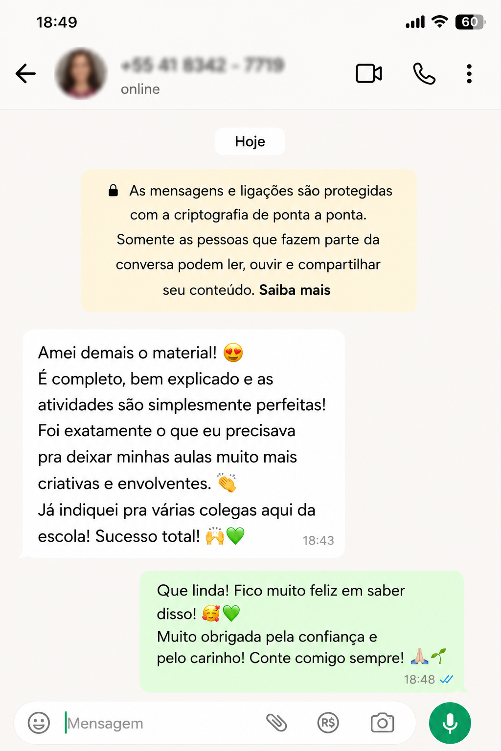 Depoimento 2 – WhatsApp